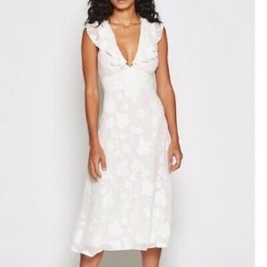 Joie white floral midi dress